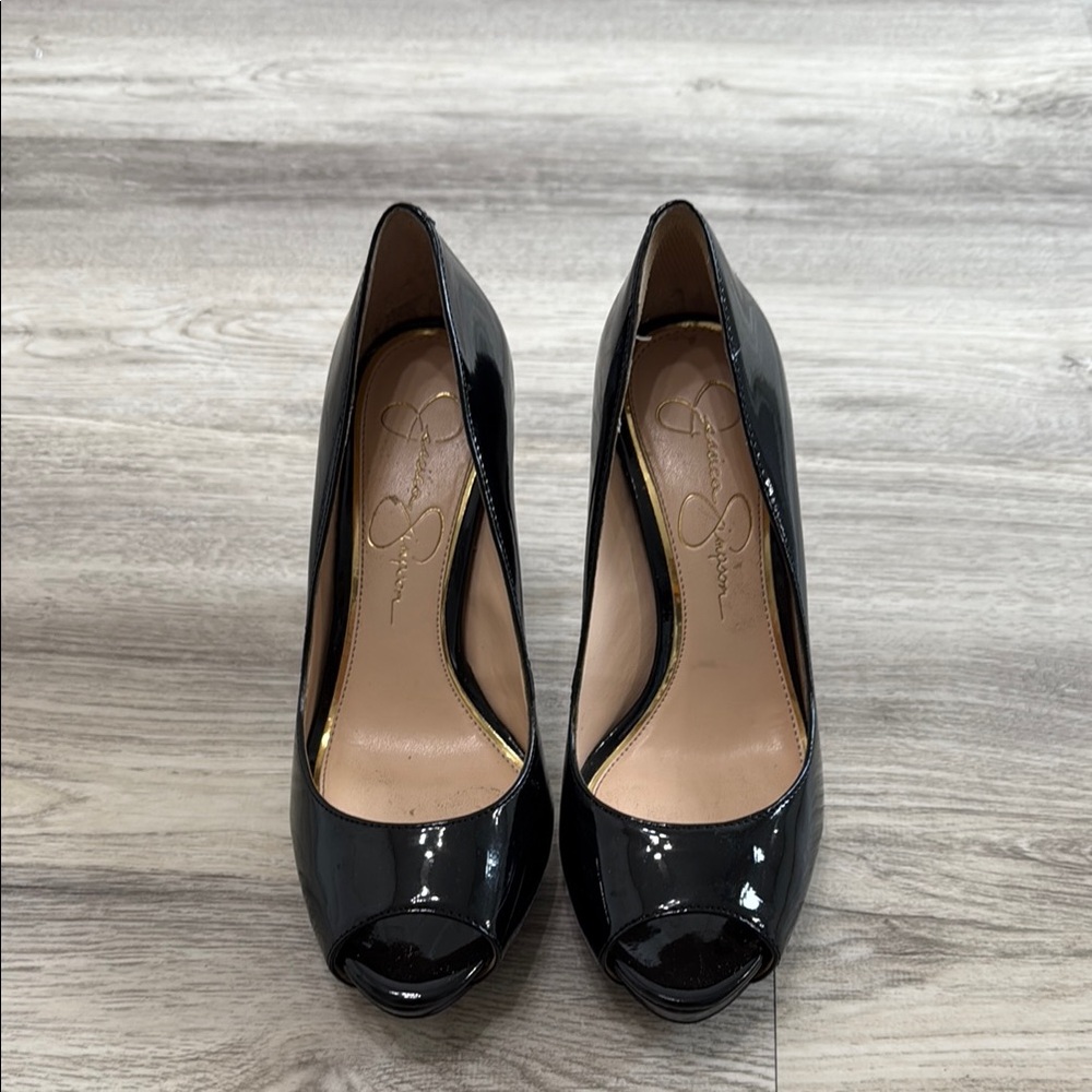 Jessica Simpson Black Patent Leather Heels
